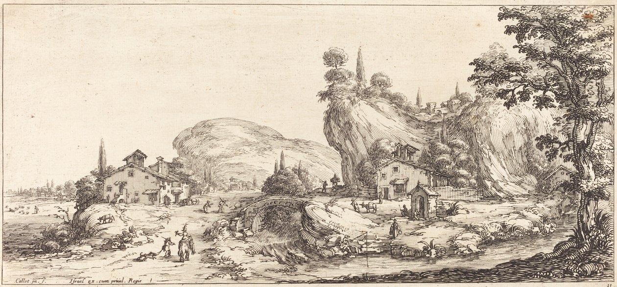 Retornando para casa da caça, provavelmente c. 1630. de Jacques Callot