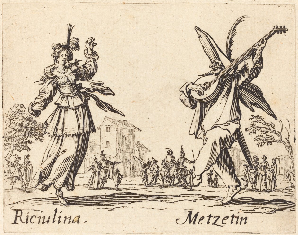 Riciulina e Metzetina de Jacques Callot