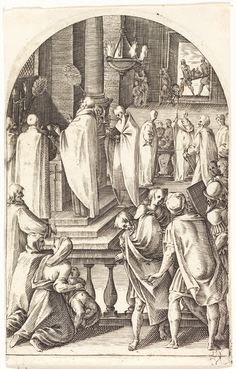 São Basílio a celebrar a missa de Jacques Callot