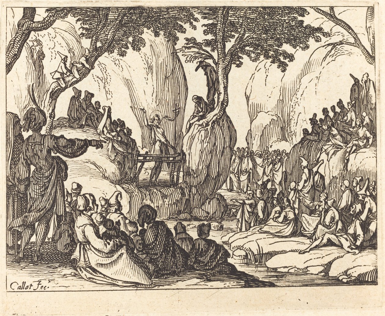 São João Pregando no Deserto. de Jacques Callot