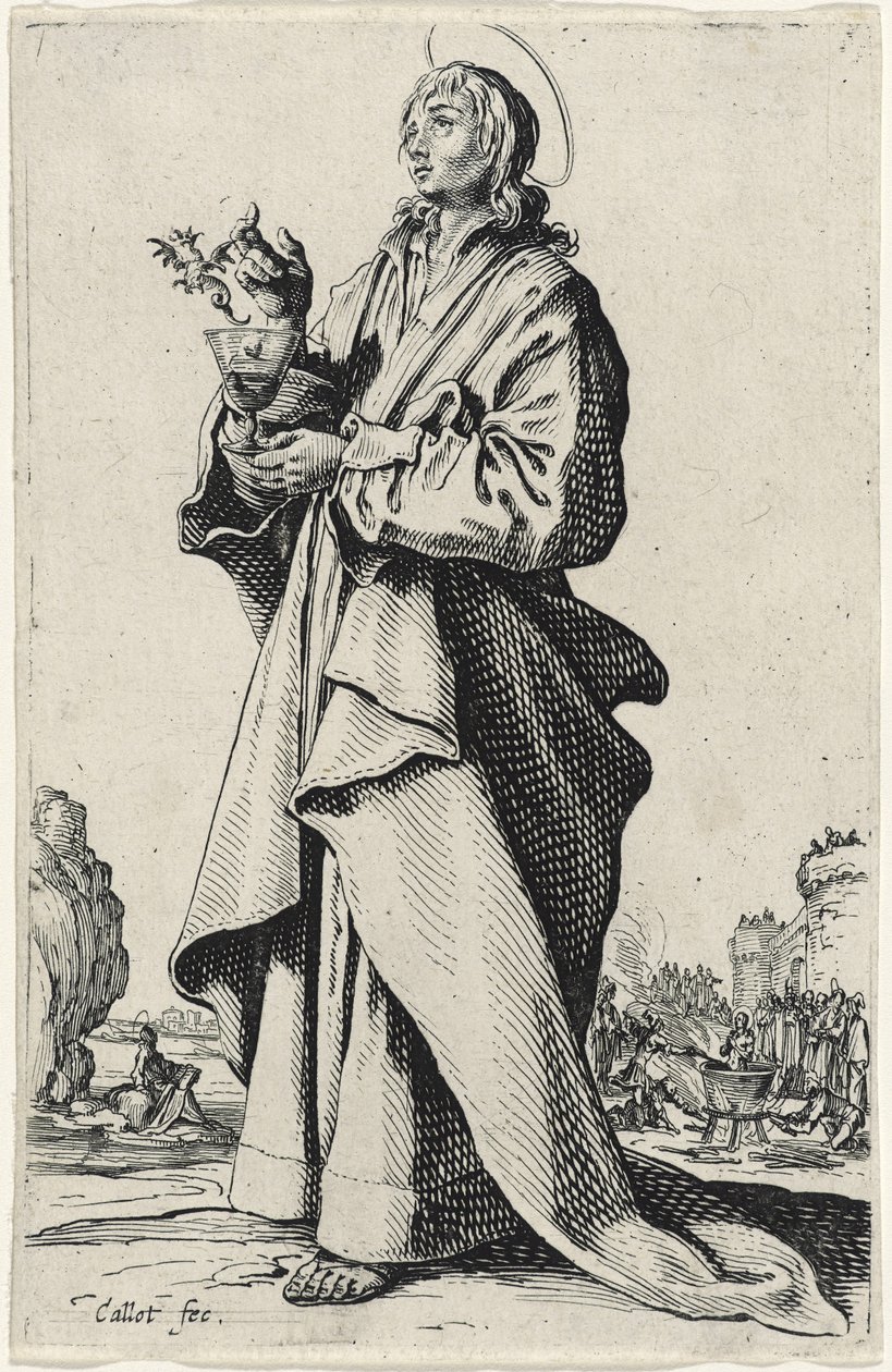 São João Evangelista de Les Grands Apôtres (Os Grandes Apóstolos), 1631 de Jacques Callot