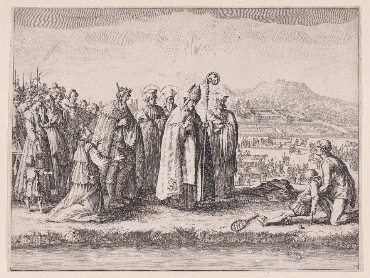 Saint Mansuy, peça também conhecida como Saint Mansuet ou La Raquette (Saint Mansuy, peça também conhecida como Saint Mansuet ou La Raquette) de Jacques Callot