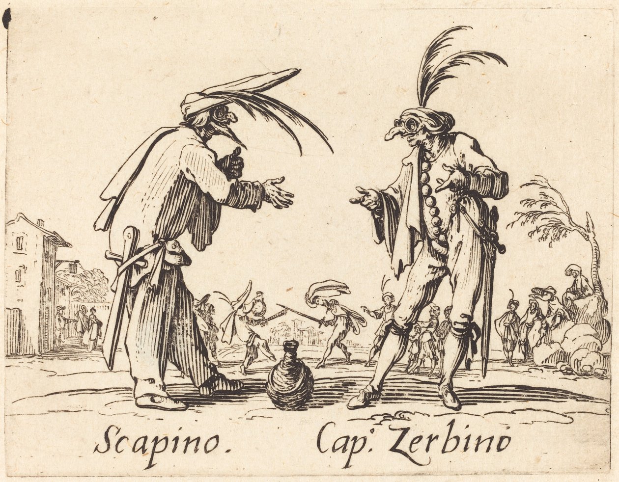 Scapino e Cap. Zerbino de Jacques Callot