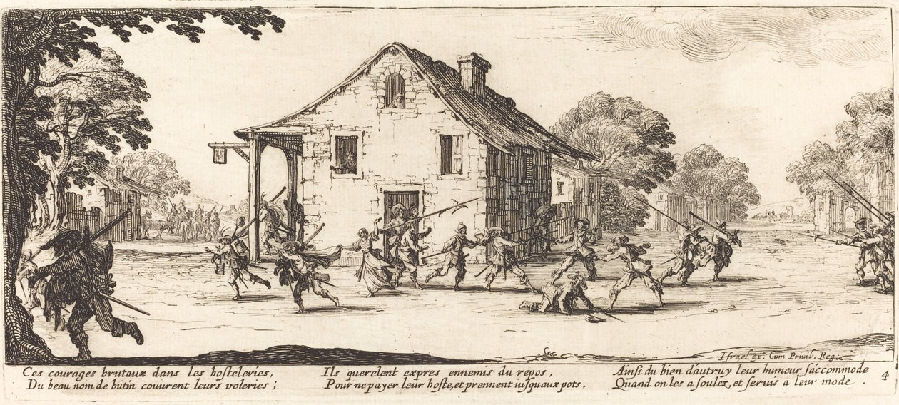 Cena de pilhagem de Jacques Callot