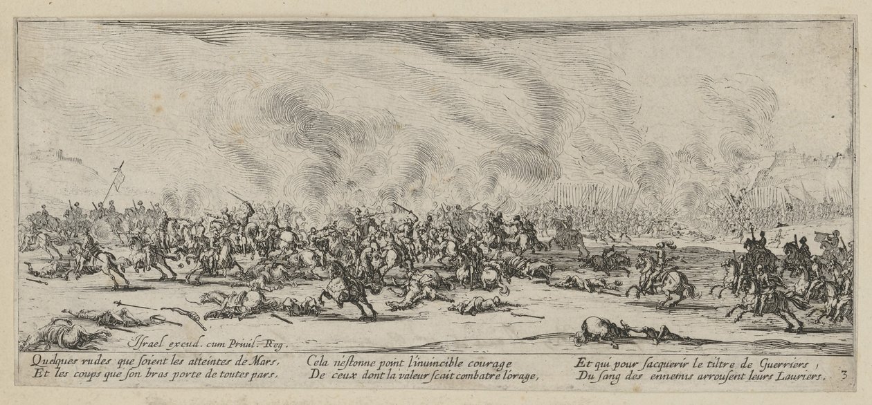 Batalha, página 3 da série «Os horrores da guerra» de Jacques Callot