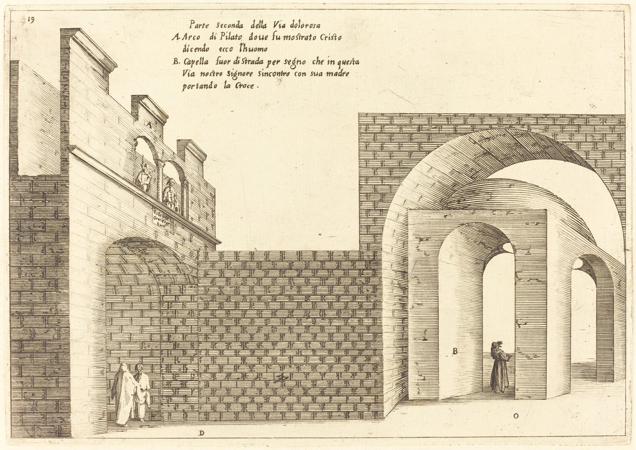 Segunda parte da Via Dolorosa de Jacques Callot