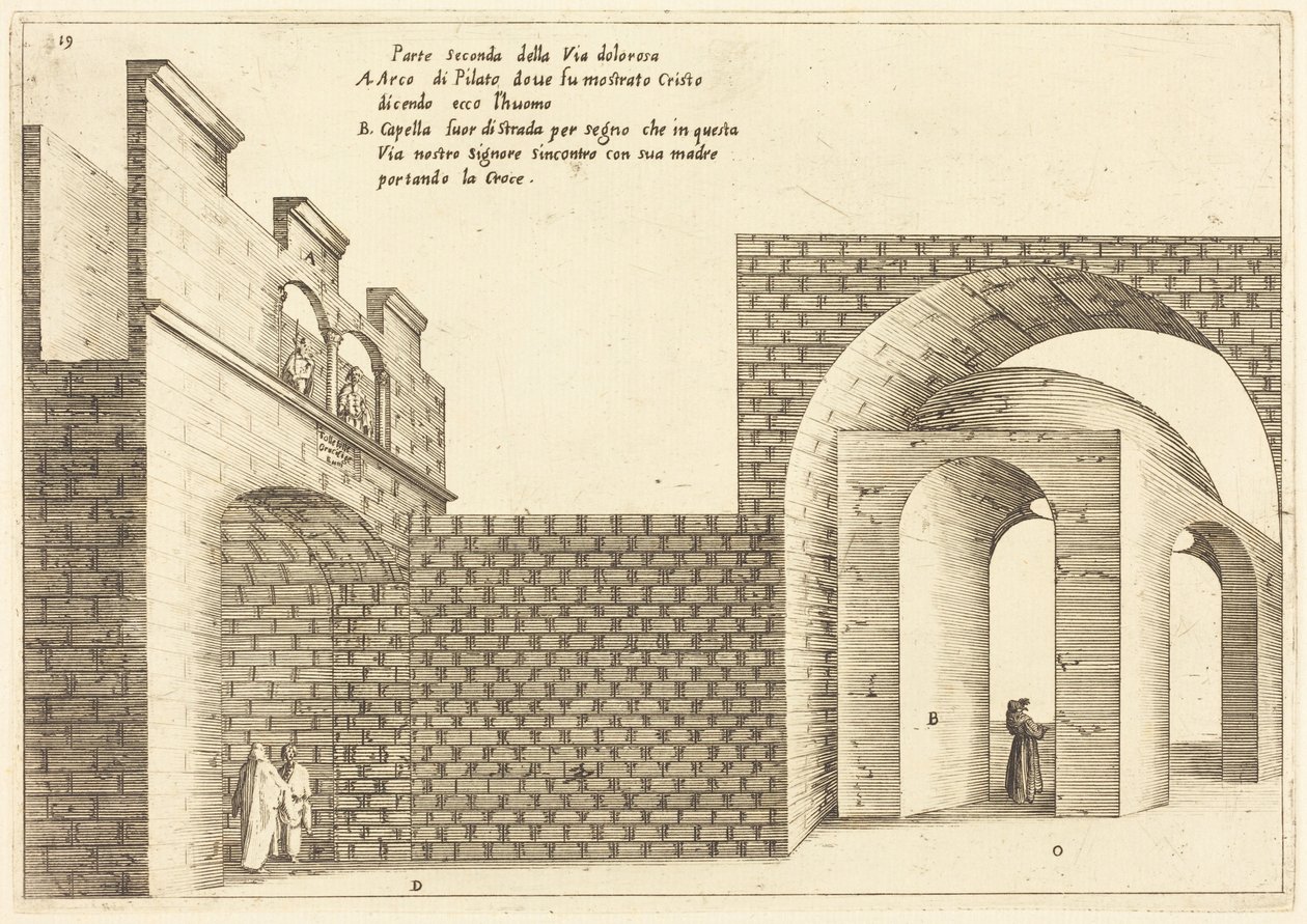 Segunda parte da Via Dolorosa de Jacques Callot