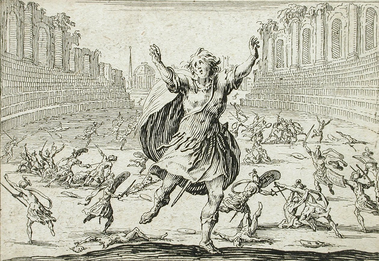 Escaramuça num circo de Jacques Callot