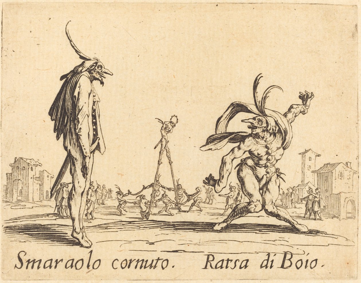 Smaralo Cornuto e Ratsa di Boio de Jacques Callot