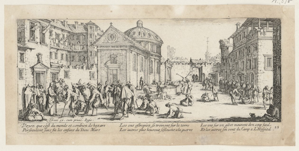 Hospital, página 15 da série «Os horrores da guerra» de Jacques Callot