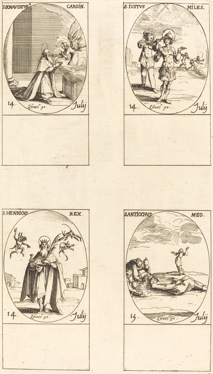 São Boaventura; São Justo; São Henrique, Imperador; São Antíoco de Jacques Callot