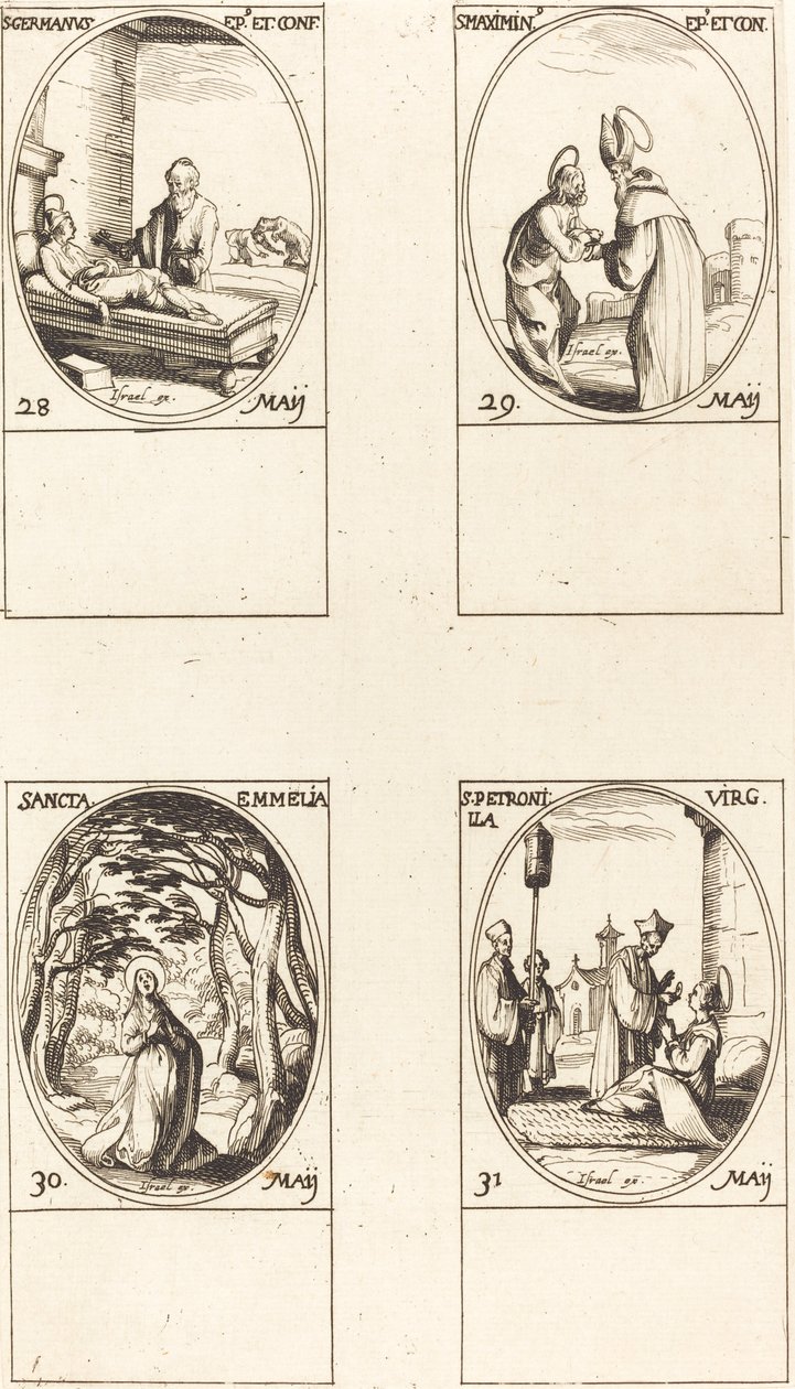 St. Germano de Paris; St. Maximino St. Emmélia; St. Petronilla de Jacques Callot