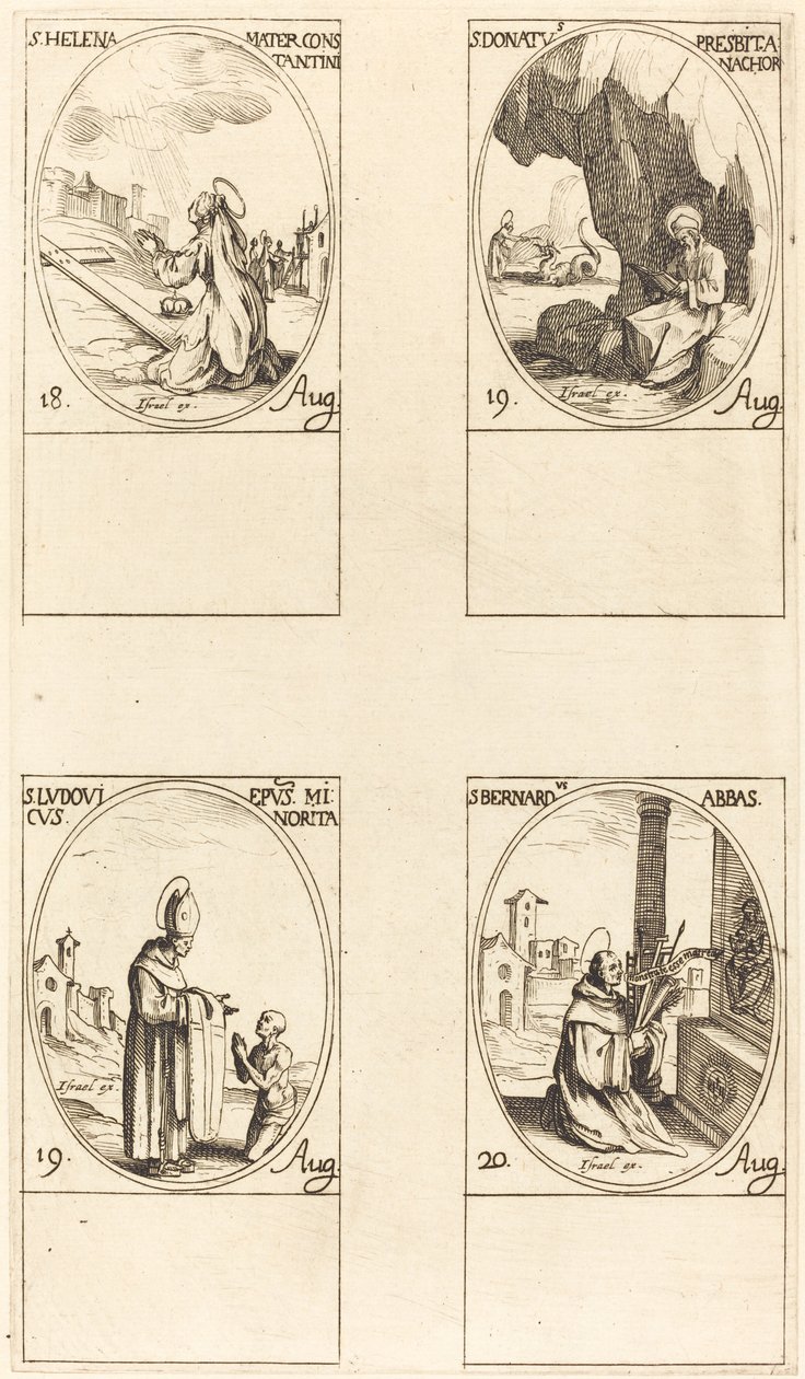 Santa Helena; São Donato; São Ludovico, Bispo; São Bernardo de Jacques Callot