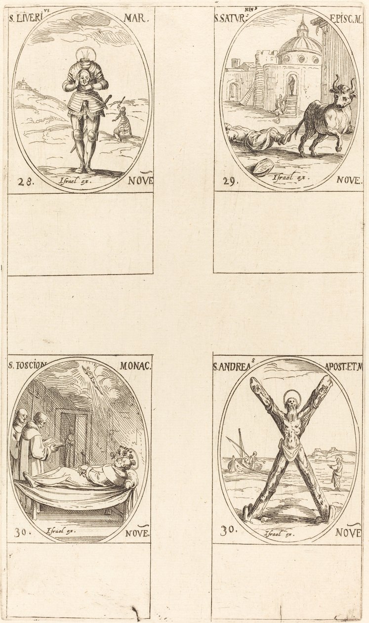 São Liverius; São Saturnino; St. T(I?) oscion; Santo André de Jacques Callot