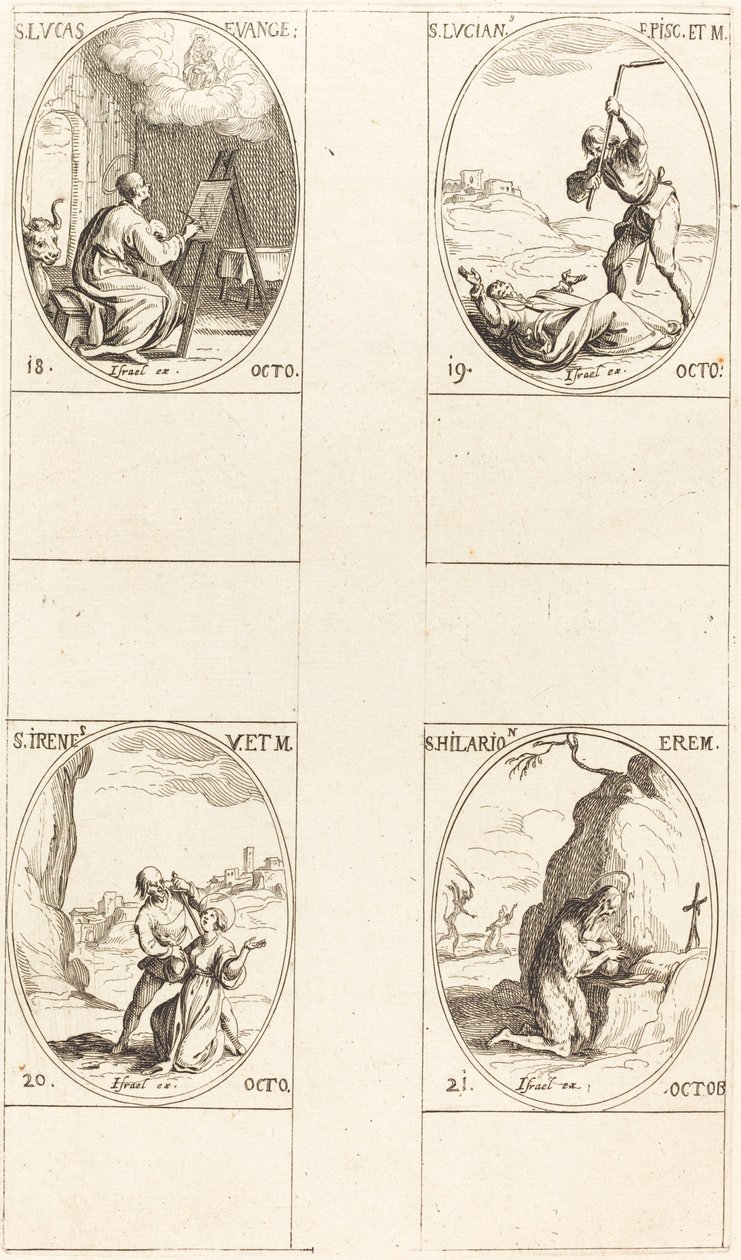 São Lucas; São Luciano; Santa Irene; St. Hilarion de Jacques Callot