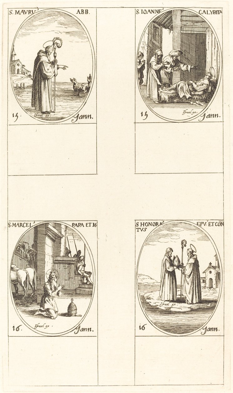 São Mauro; São João Calibita; São Marcelo; São Honorato de Jacques Callot