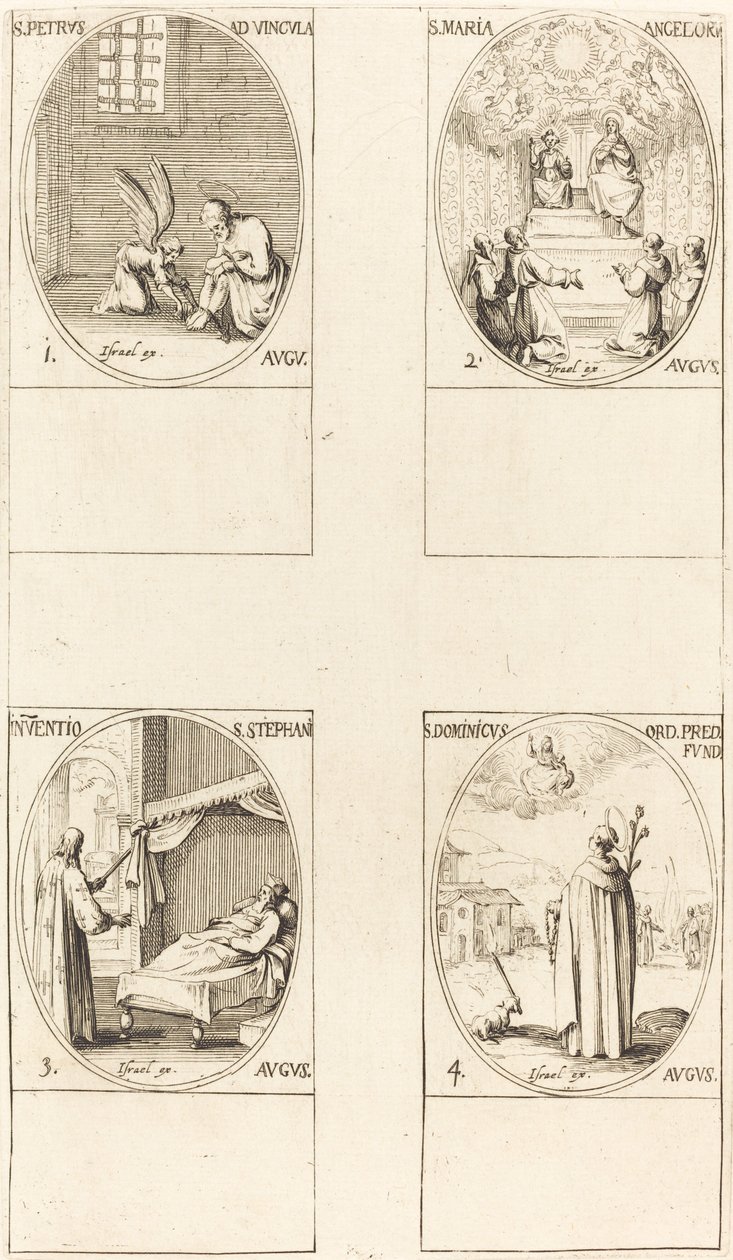 São Pedro, Apóstolo; Santa Maria dos Anjos; Descoberta do Corpo de Santo Estêvão; São Dom de Jacques Callot