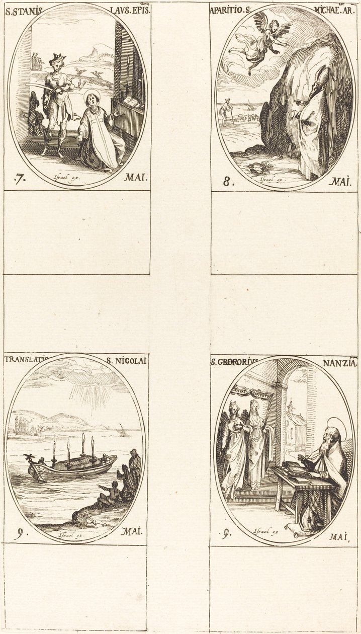 São Estanislau; A Aparição de São Miguel; A Tradução de São Nicolau; St.G de Jacques Callot