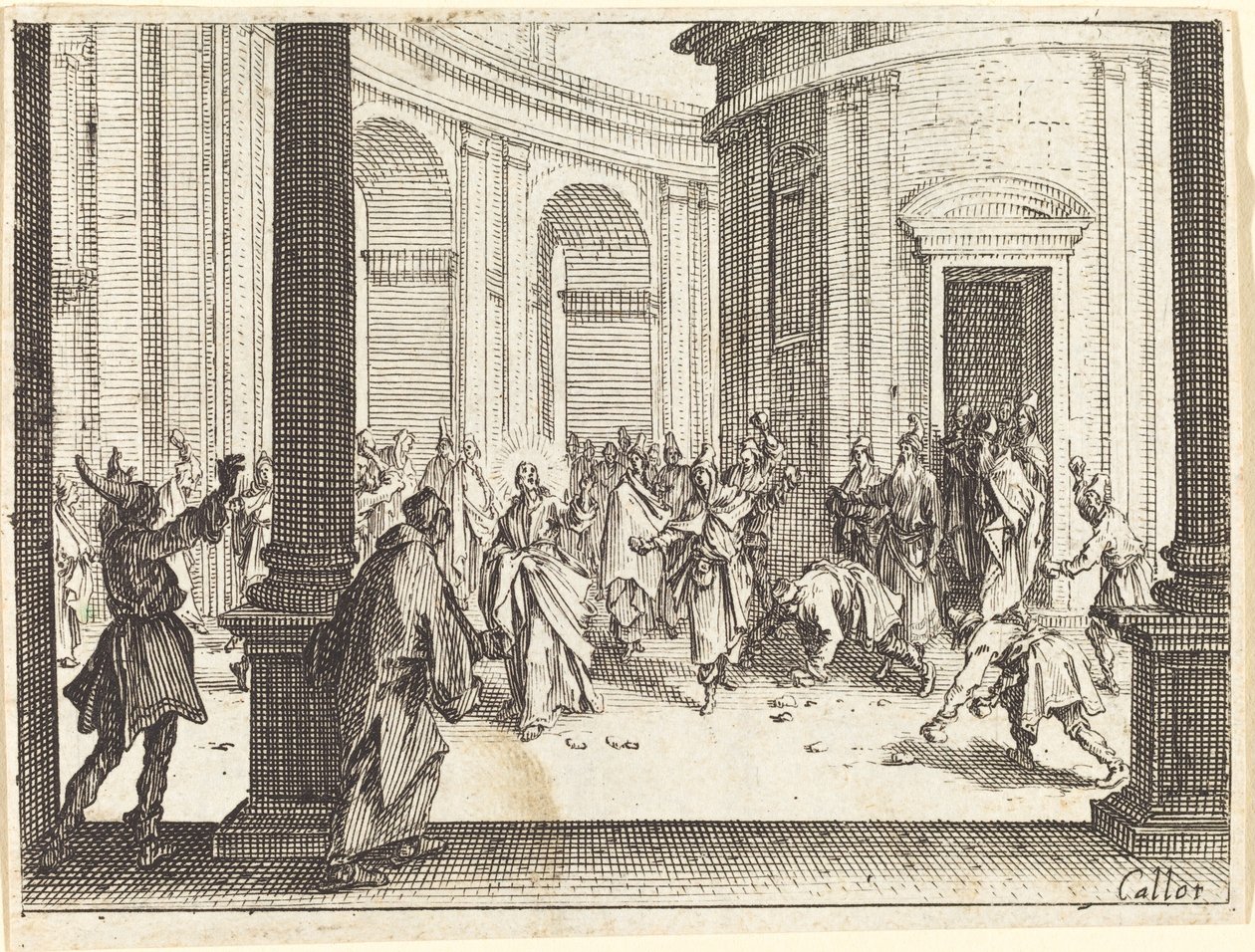 Apedrejamento de Jesus de Jacques Callot