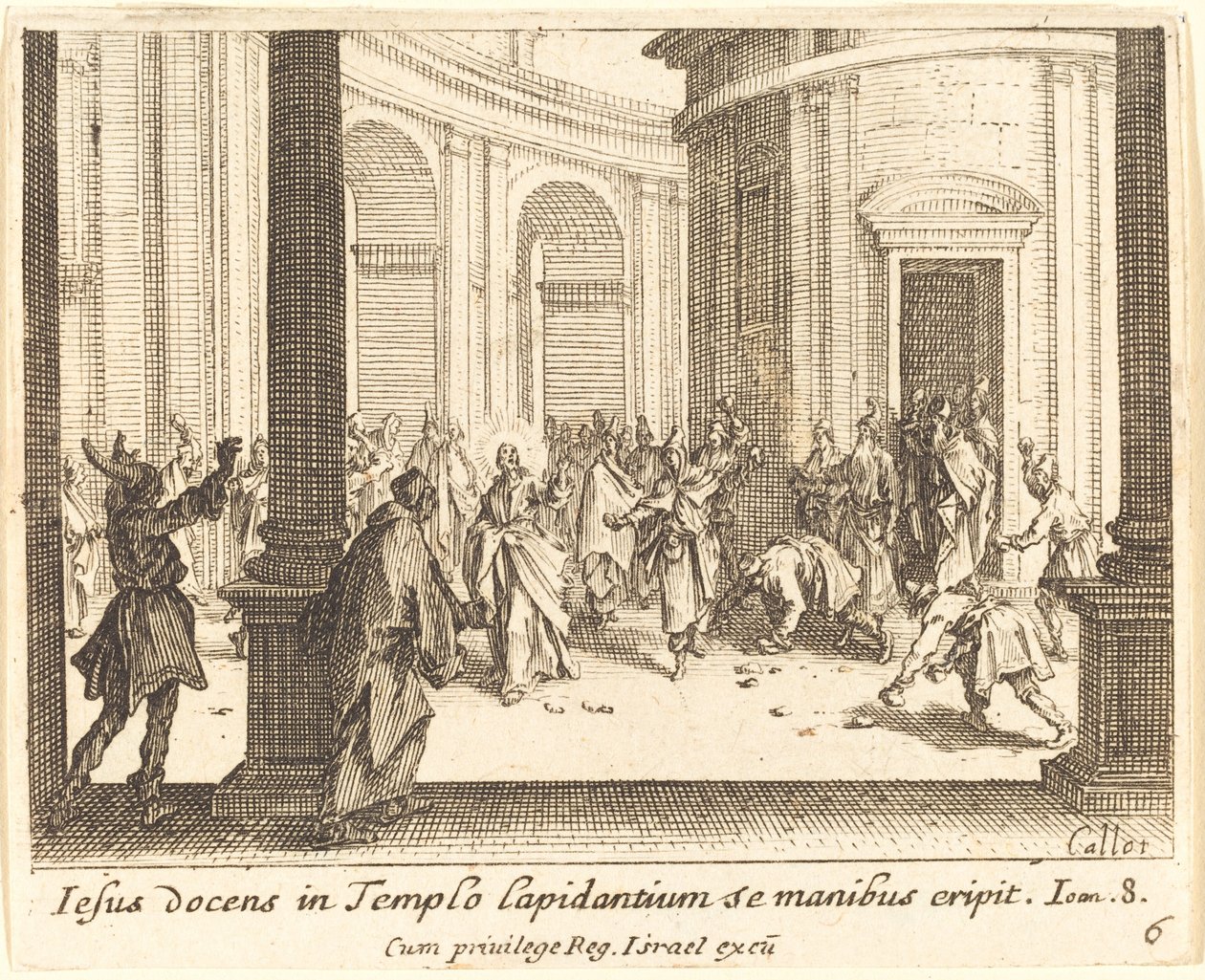 Apedrejamento de Jesus de Jacques Callot
