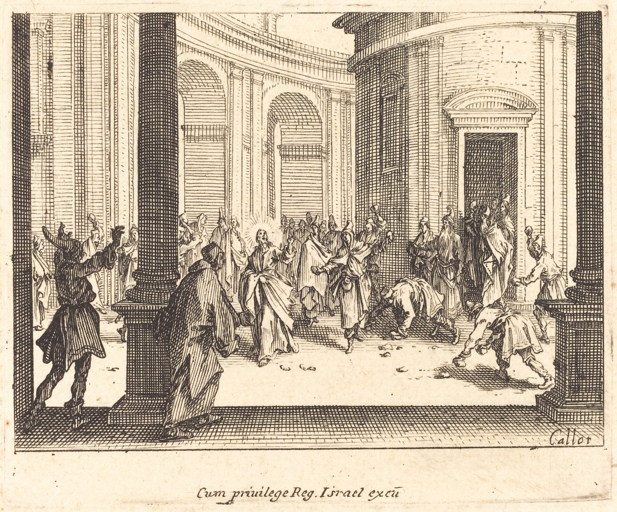 Apedrejamento de Jesus de Jacques Callot
