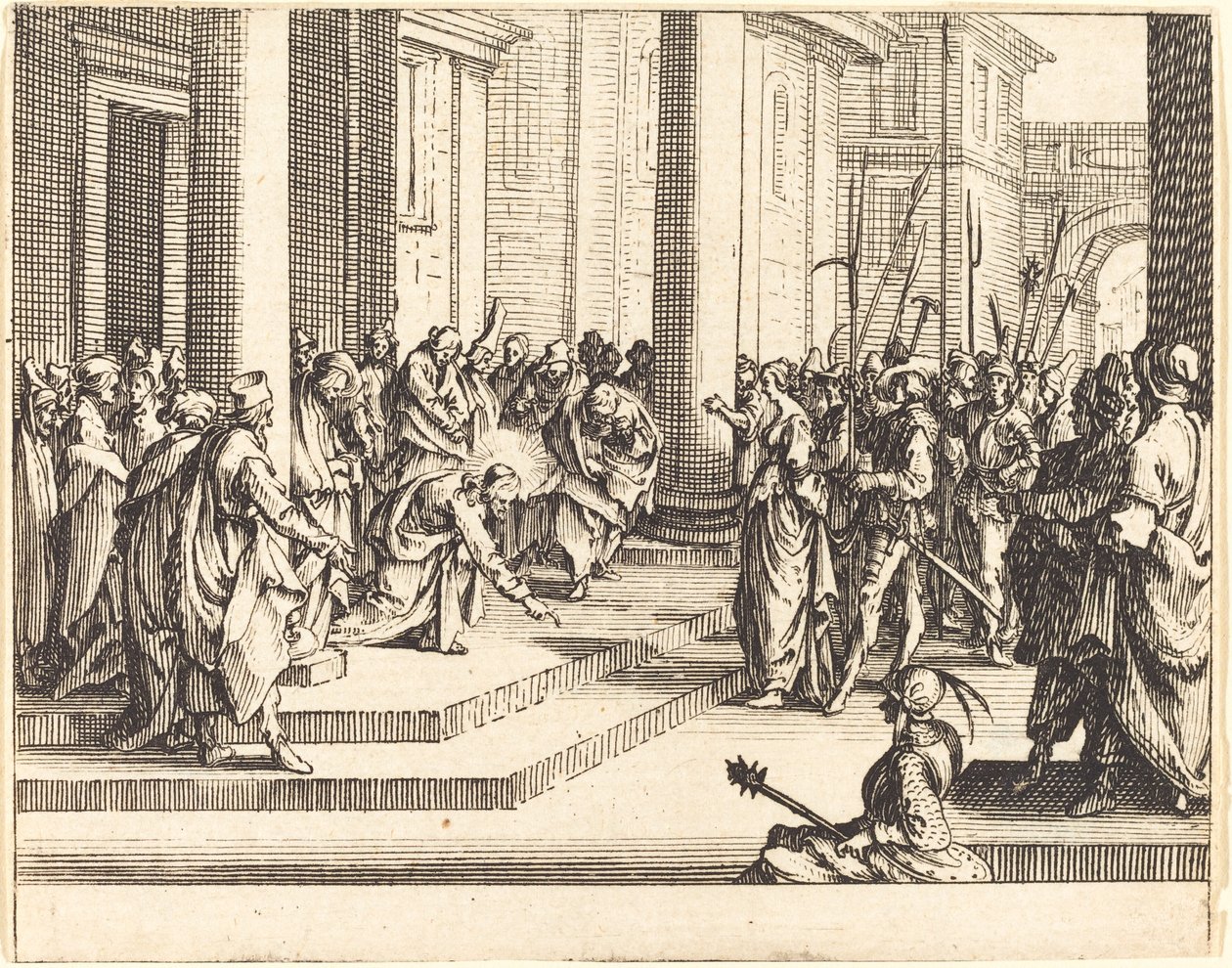 Apedrejamento de Jesus, 1635. de Jacques Callot