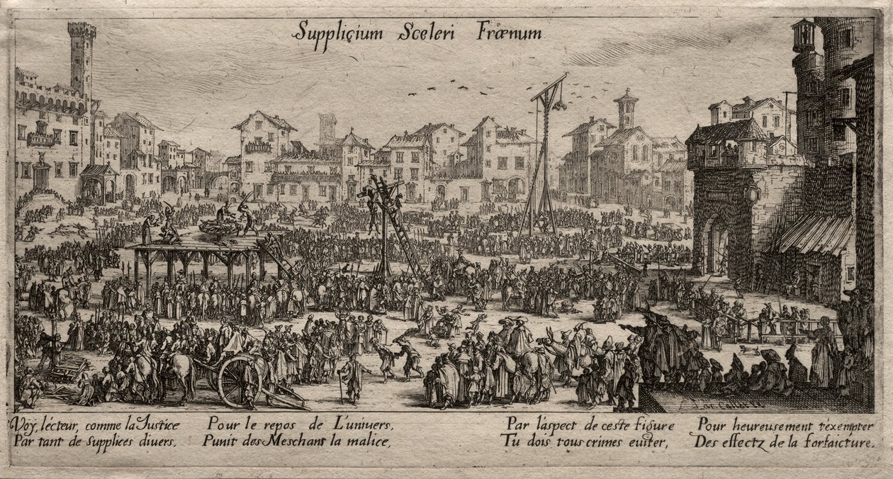 O castigo, um freio para o crime (Os castigos) de Jacques Callot