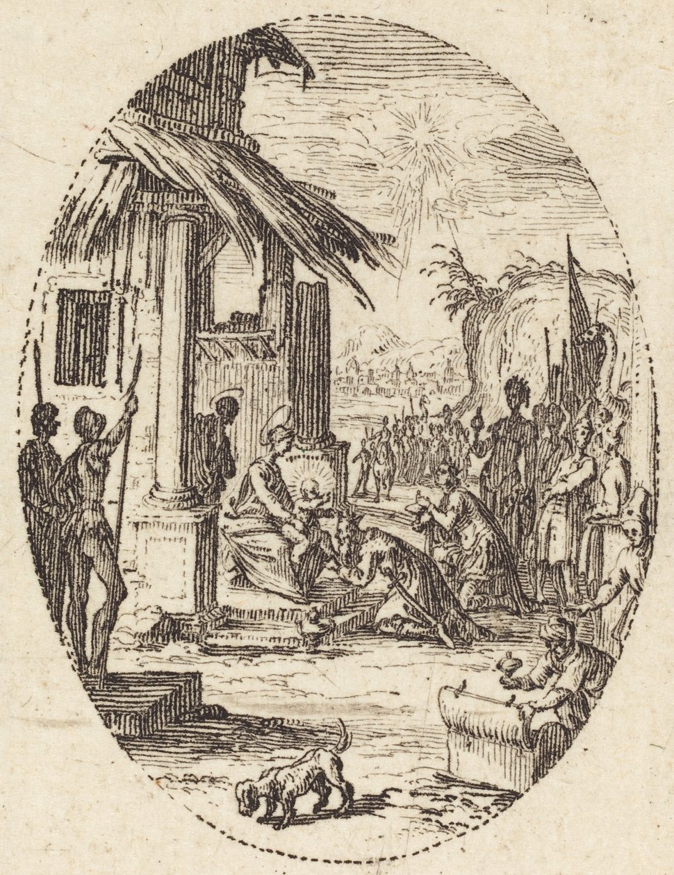 A adoração dos magos de Jacques Callot