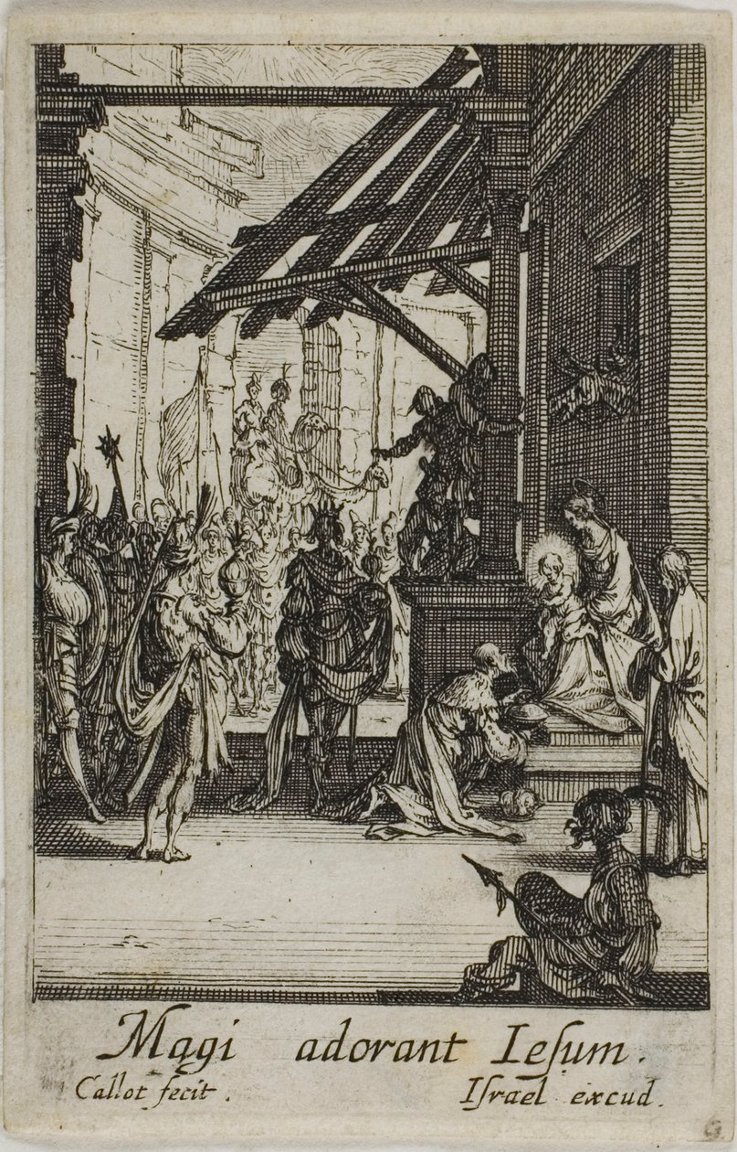 A Adoração dos Magos, de A Vida da Virgem de Jacques Callot