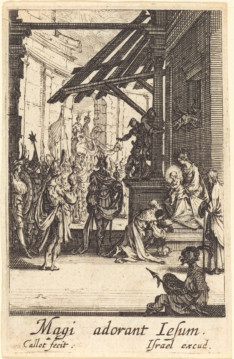 A Adoração dos Magos, em ou depois de 1630. de Jacques Callot