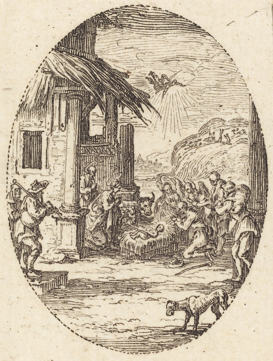 A adoração dos pastores de Jacques Callot