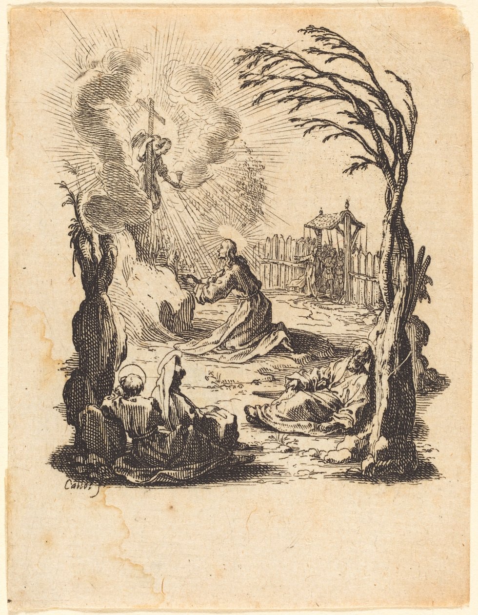 A agonia no jardim, c. 16241625. de Jacques Callot