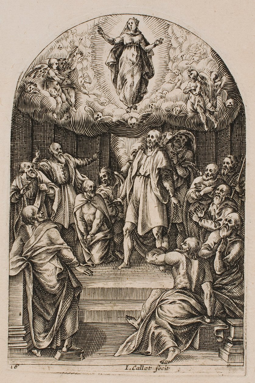A Assunção, da série «Imagens de Roma» de Jacques Callot