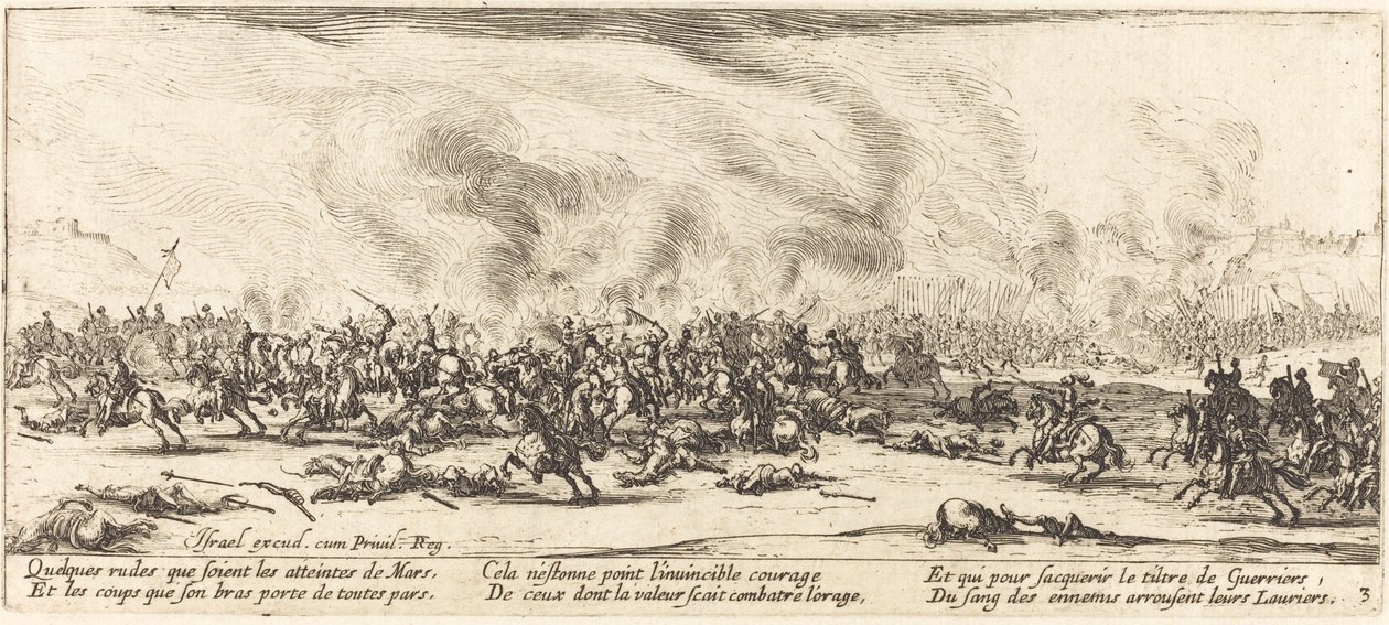 A Batalha, c. 1633. de Jacques Callot