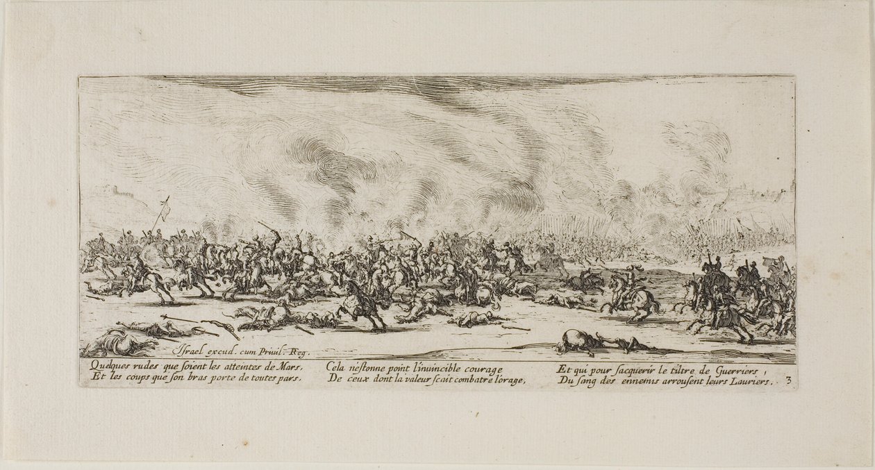 A Batalha, prato três de As Misérias da Guerra de Jacques Callot
