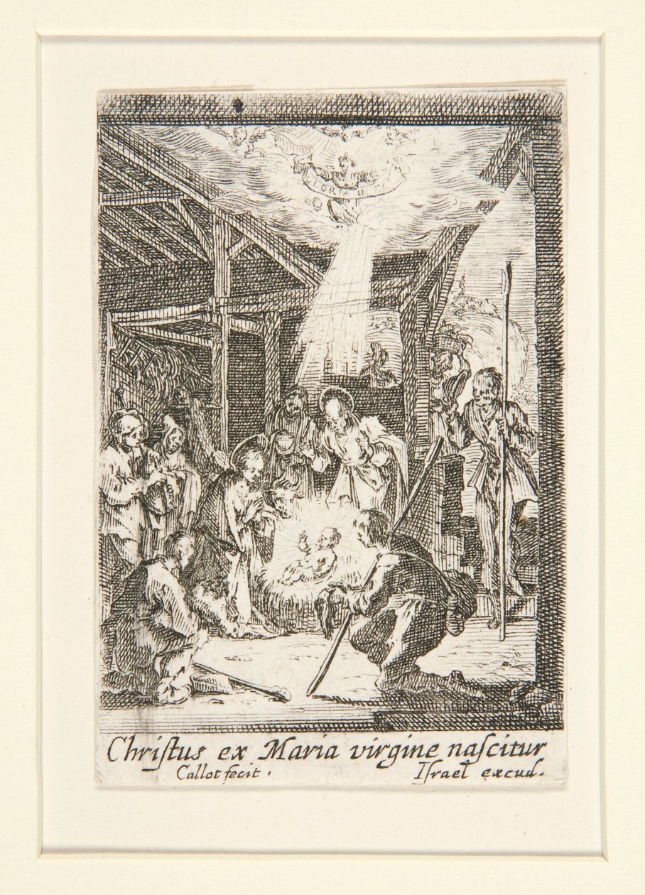O Nascimento de Cristo, n. 7 de A Vida da Virgem de Jacques Callot
