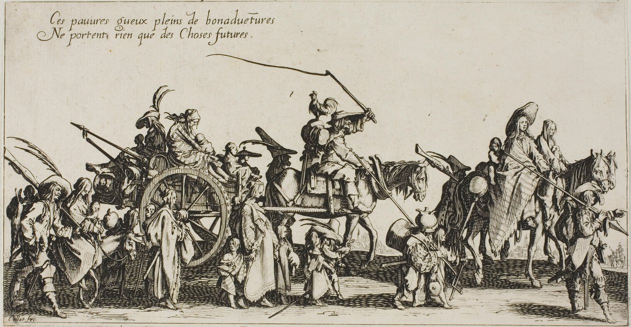The Bohemians Marching: The Rear Guard, from The Bohemians de Jacques Callot