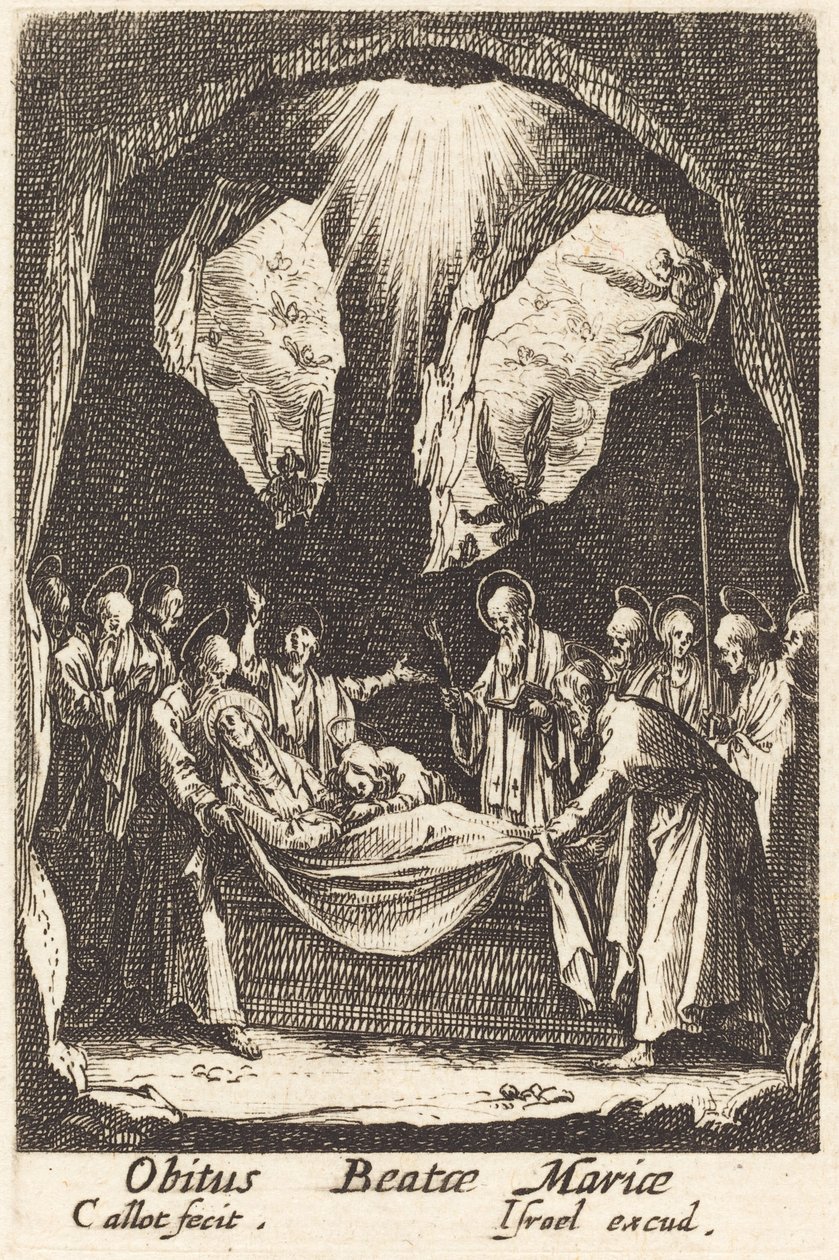O Enterro da Virgem, em ou depois de 1630. de Jacques Callot