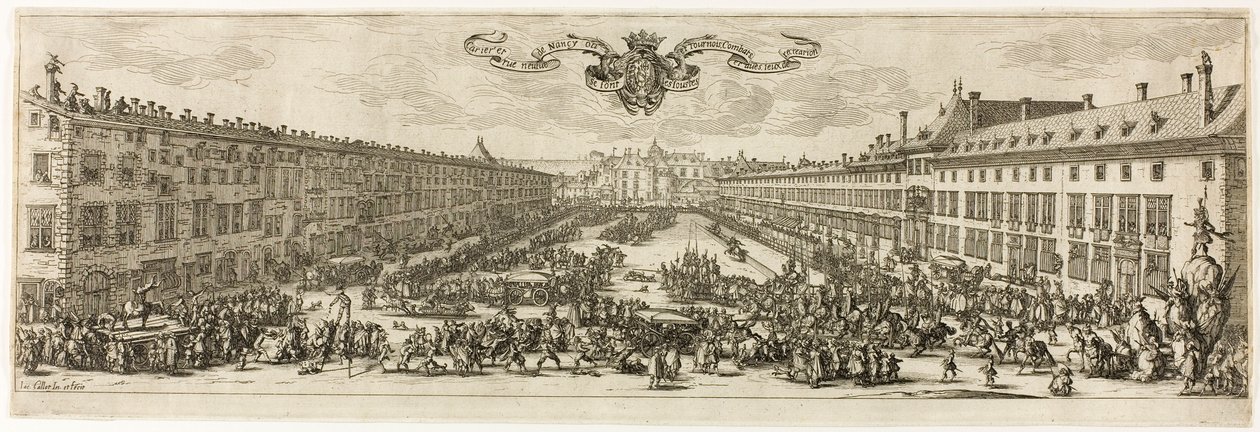 O Carrière, ou Rue Neuve, em Nancy (The New Street) de Jacques Callot