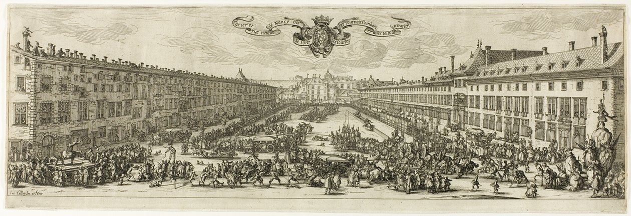 O Carrière, ou Rue Neuve, em Nancy (The New Street) de Jacques Callot