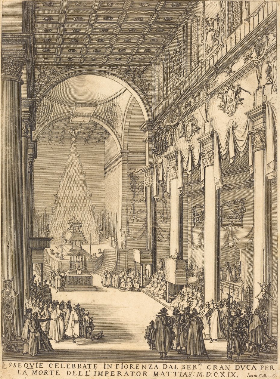 O Catafalco do Imperador Mathias de Jacques Callot