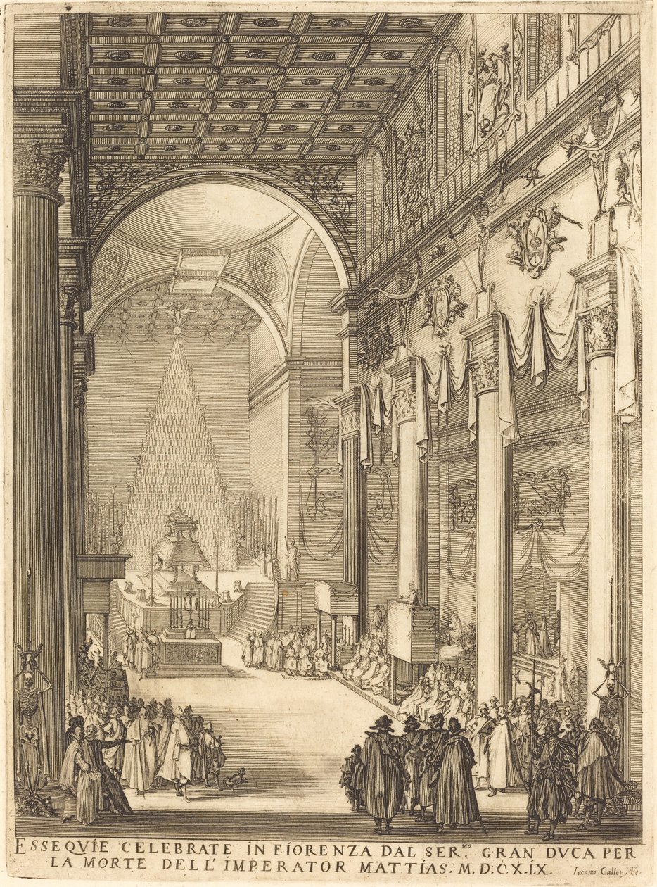 O Catafalco do Imperador Mathias de Jacques Callot