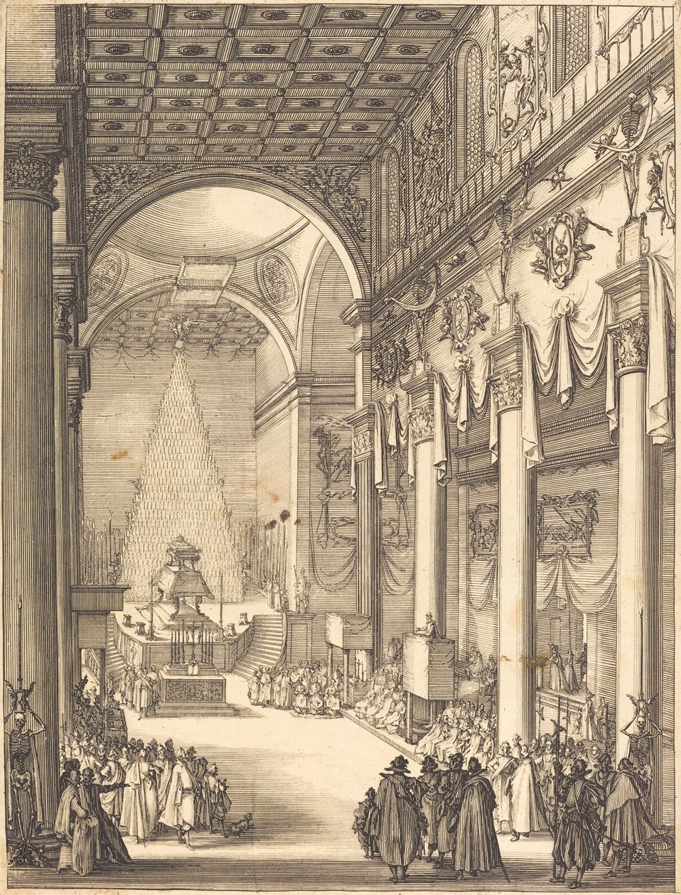 O Catafalco do Imperador Mathias de Jacques Callot