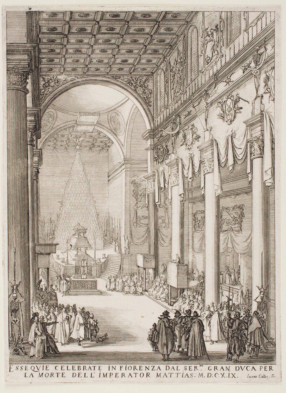O catafalco do imperador Matias de Jacques Callot