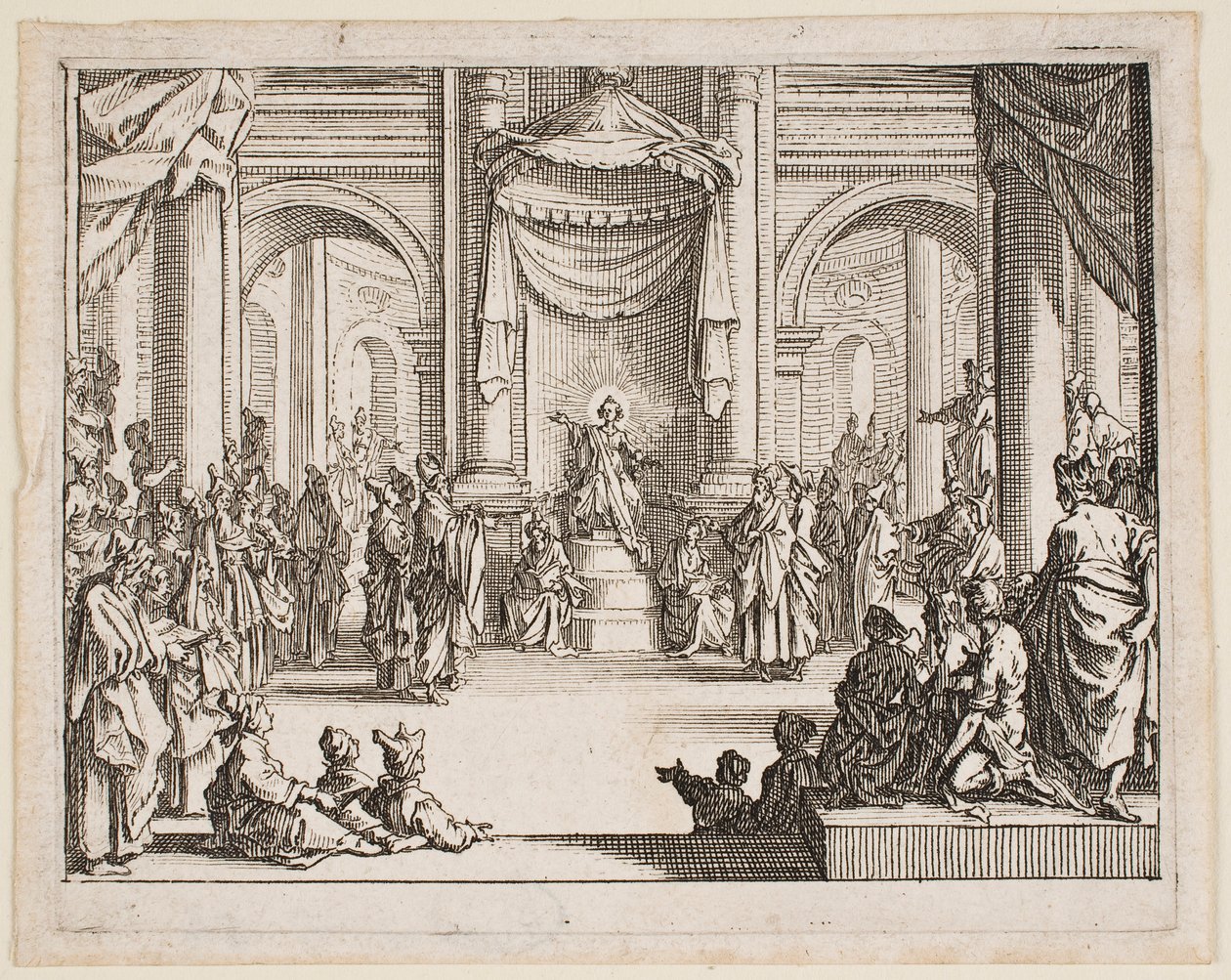 O Menino Jesus entre os doutores, da série «O Novo Testamento» de Jacques Callot