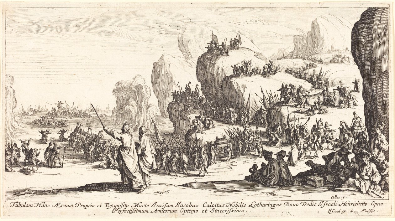 A travessia do Mar Vermelho de Jacques Callot