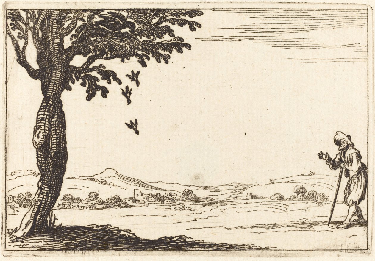 O Corvo e seus Jovens de Jacques Callot