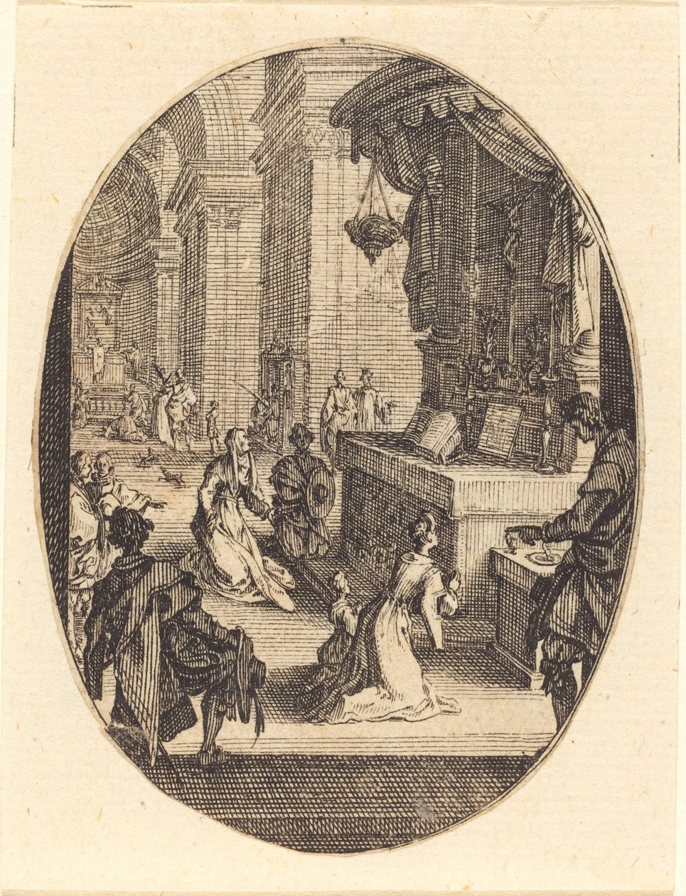 O Culto de Deus, provavelmente 1627. de Jacques Callot