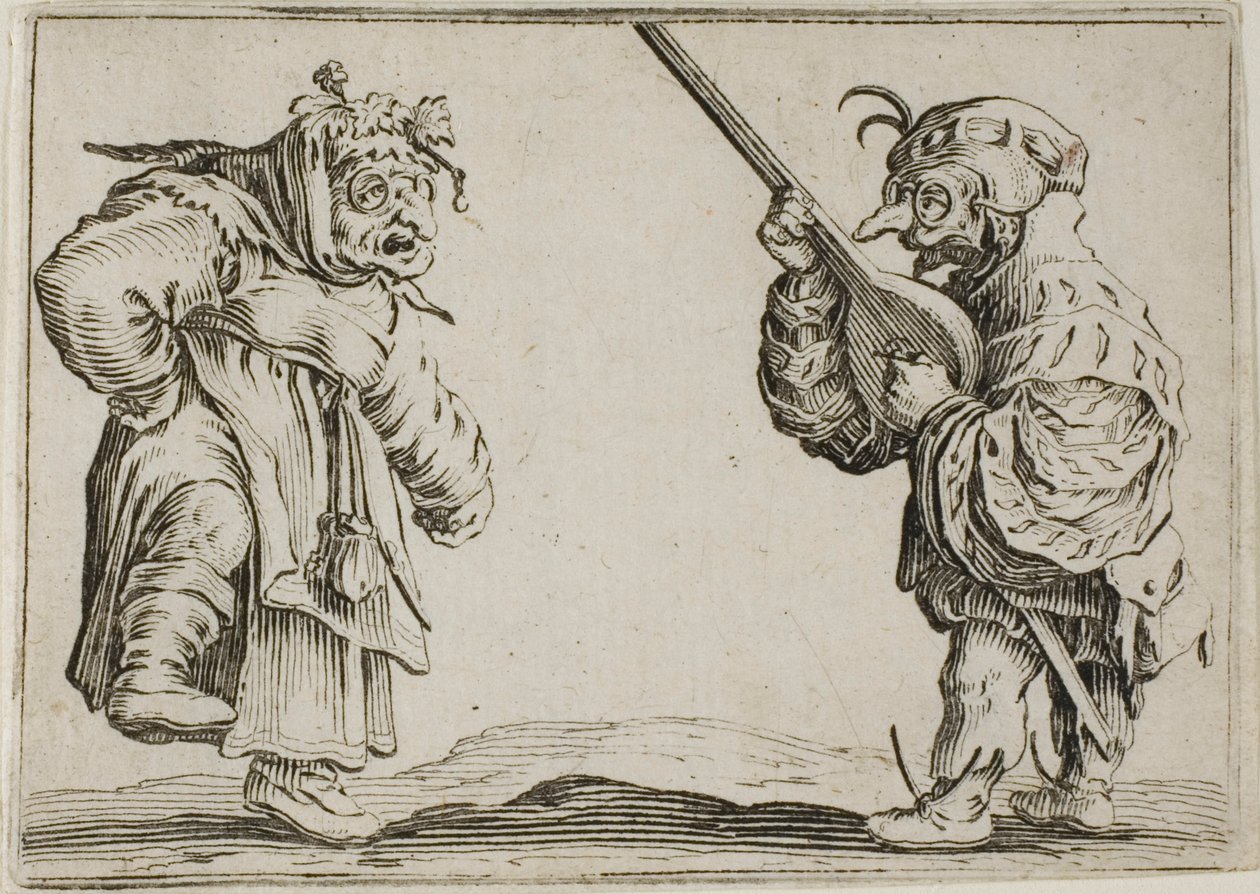 Os dançarinos com o alaúde, de Os caprichos de Jacques Callot