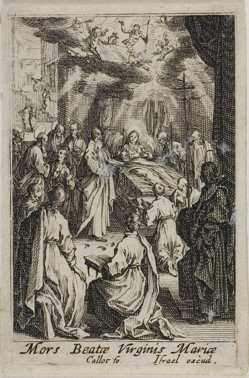 A Morte da Virgem Maria, de A Vida da Virgem de Jacques Callot